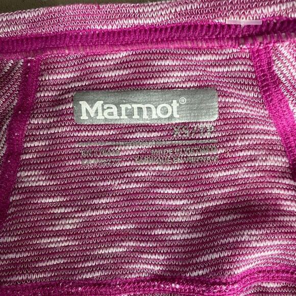 Marmot Shirt Womens Extra Small Purple Tee Short Sleeve Activewear Gym Jogging - Picture 2 of 10